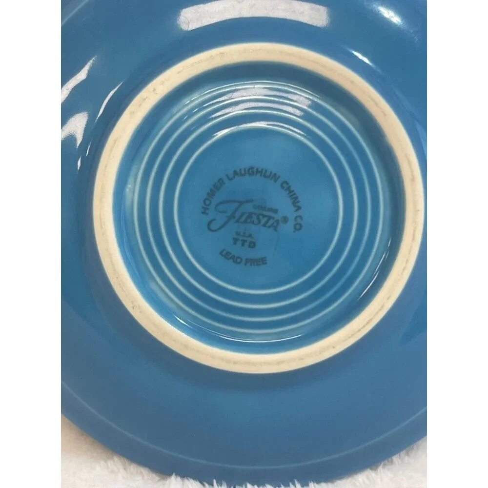 Homer Laughlin‎ China Co Fiestaware Peacock Blue Saucer Only Round Lead Free